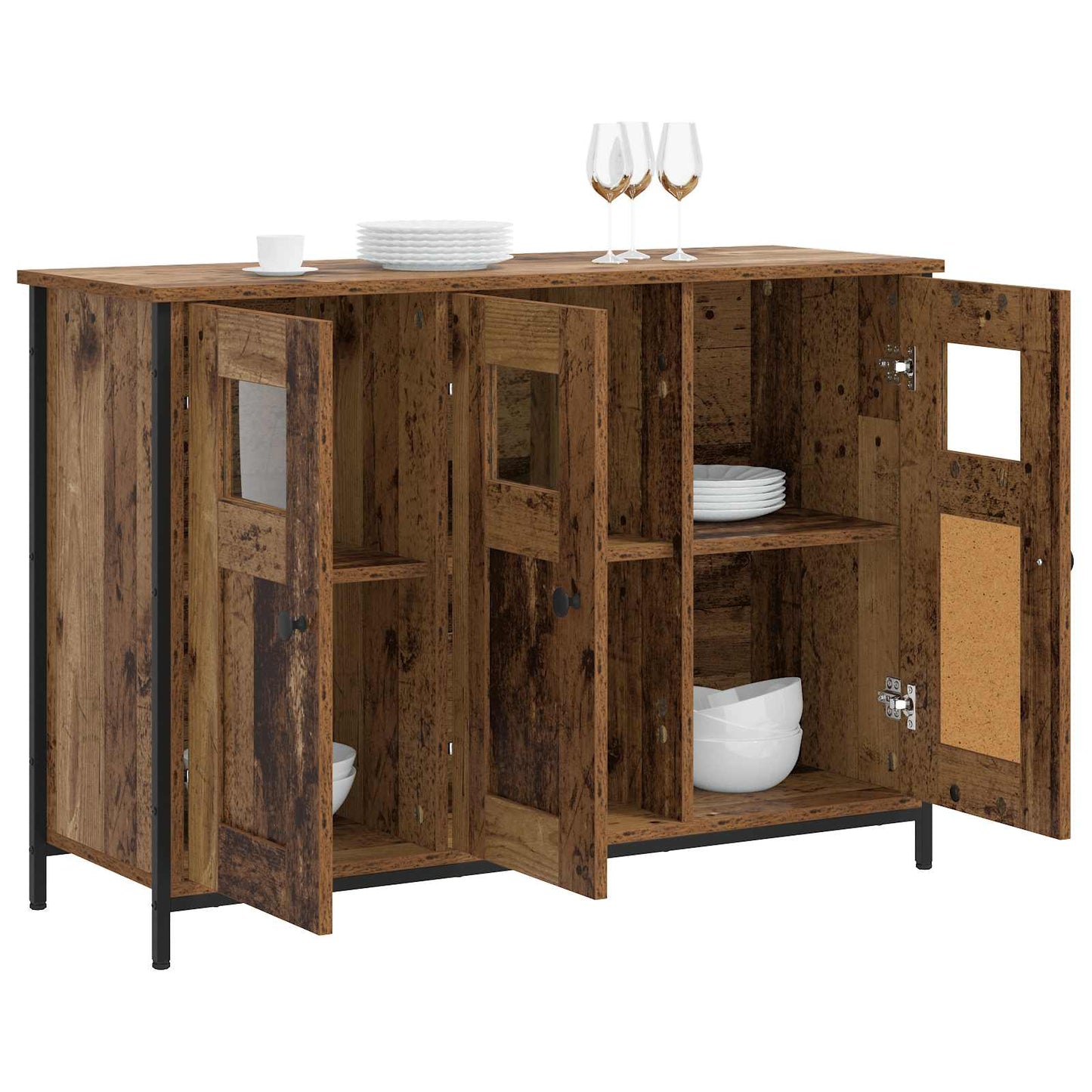 vidaXL Sideboard Old Wood 100 x 35 x 70 cm Engineered Wood