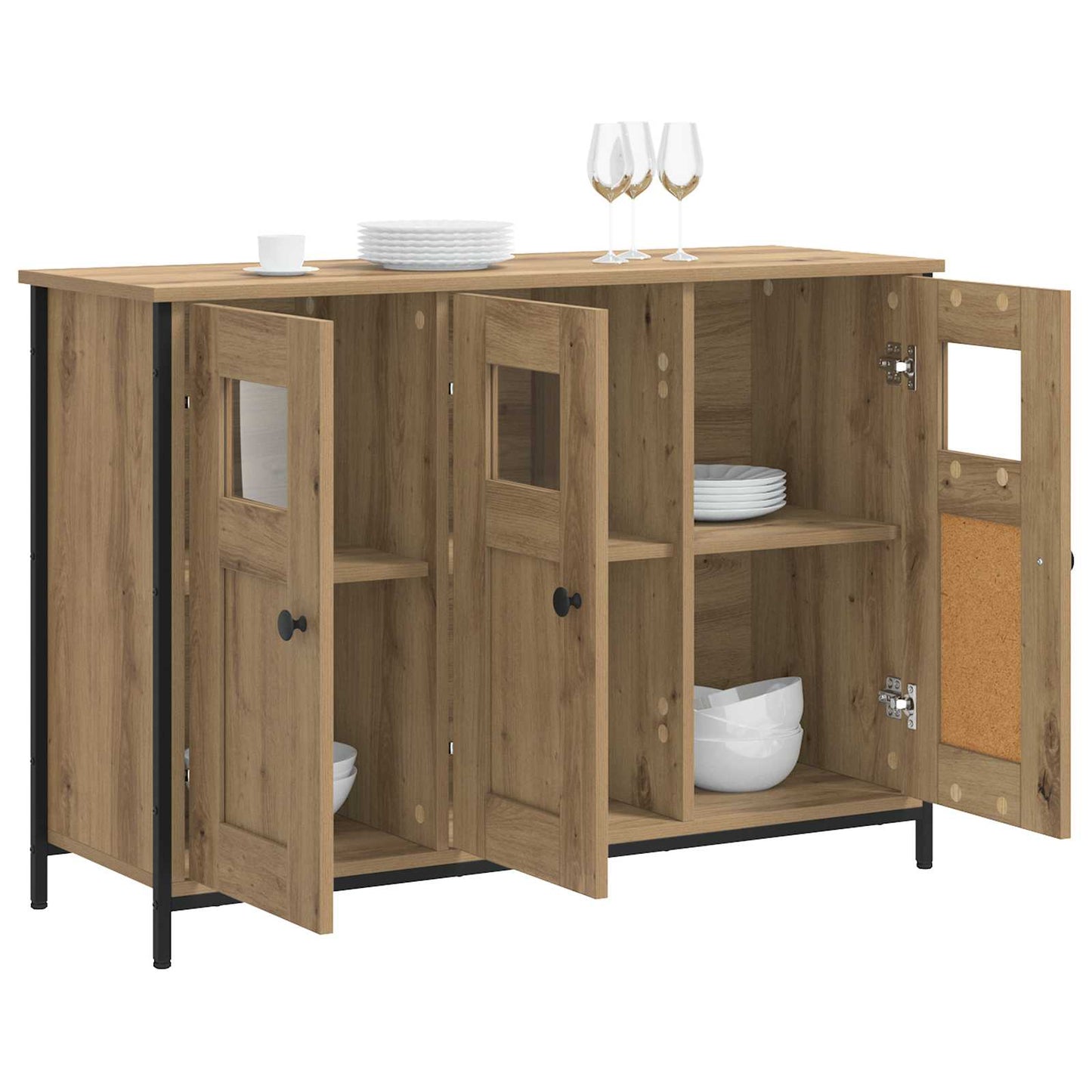 vidaXL Sideboard Artisan Oak 100 x 35 x 70 cm Engineered Wood
