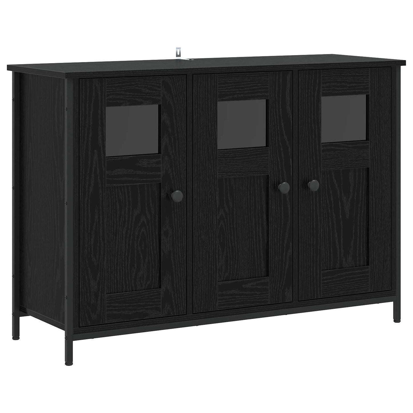 vidaXL Sideboard Black Oak 100 x 35 x 70 cm Engineered Wood