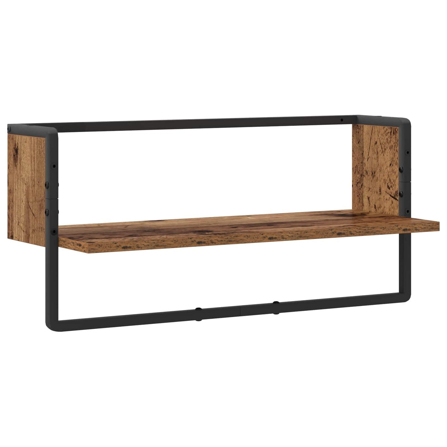 vidaXL Wall Shelf Wall-Mounted Old wood 65 x 25 x 30 cm metal PB