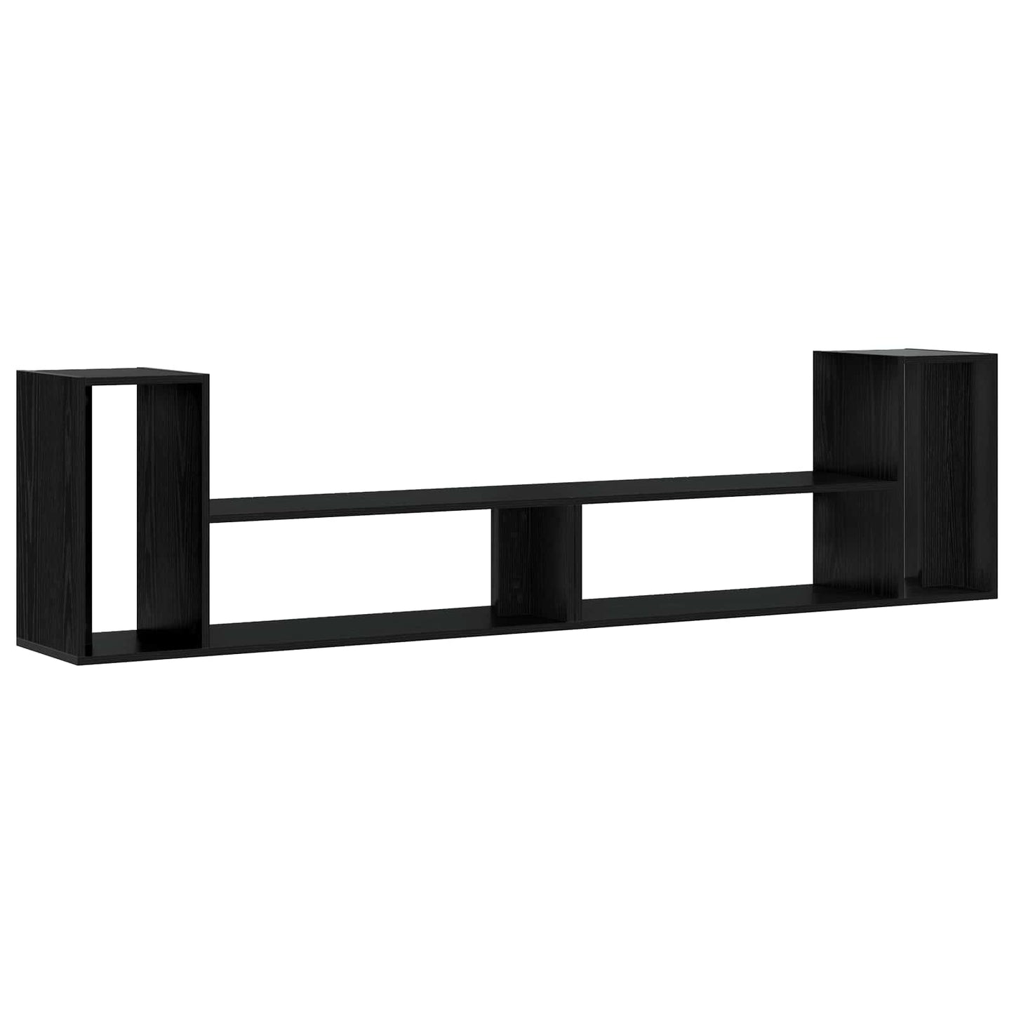 vidaXL TV Cabinet 100 x 30 x 50 cm Black Oak Engineered Wood