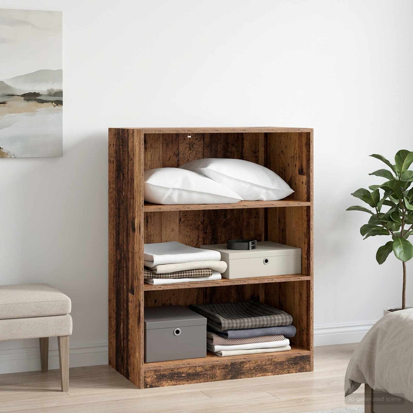 vidaXL Wardrobe Old wood 77 x 48 x 102 cm Engineered Wood