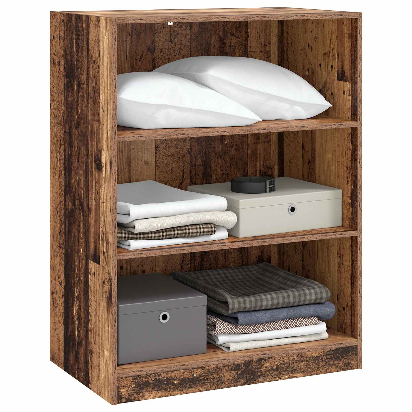 vidaXL Wardrobe with Shelf with Storage Old wood 77 x 48 x 102 cm PB