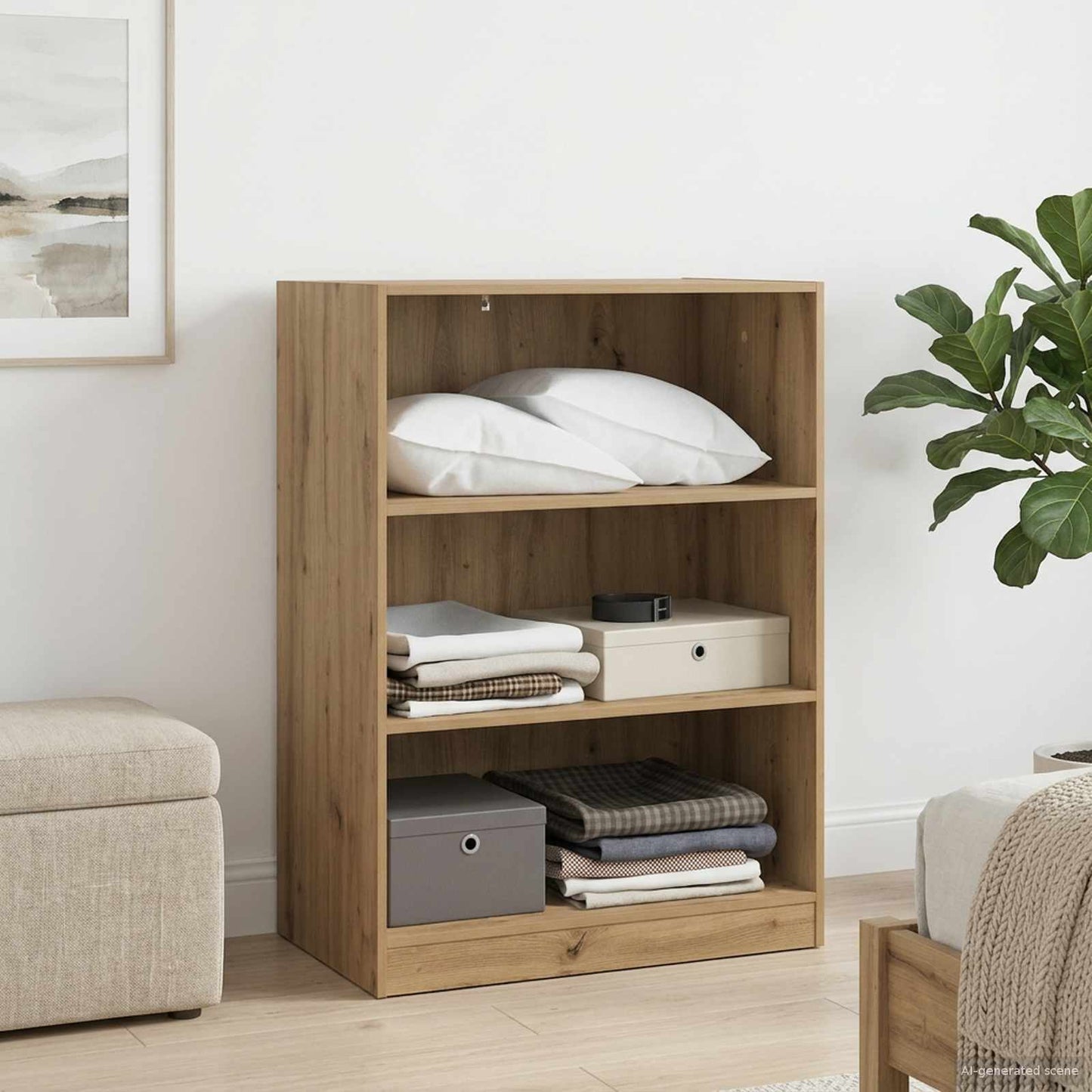 vidaXL Wardrobe Artisan oak 77 x 48 x 102 cm Engineered Wood