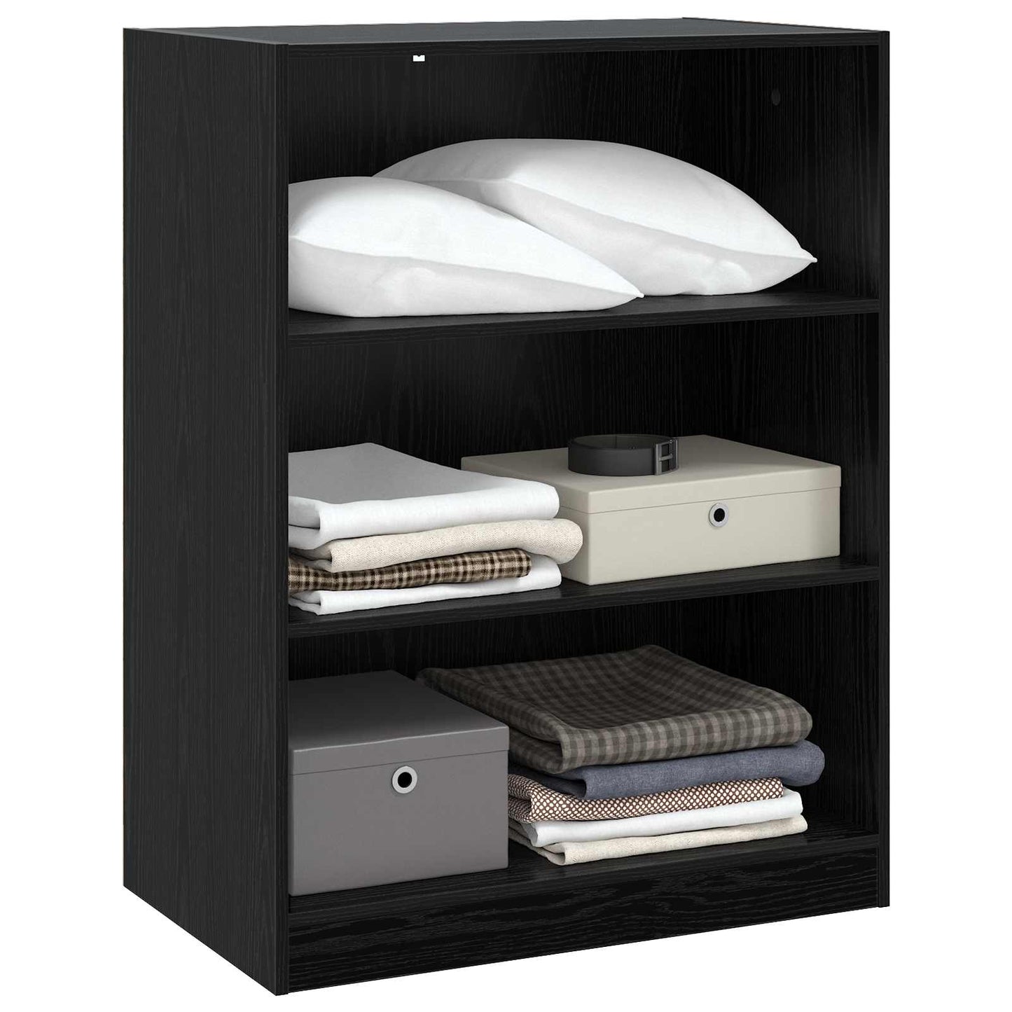 vidaXL Wardrobe Black oak 77 x 48 x 102 cm Engineered Wood