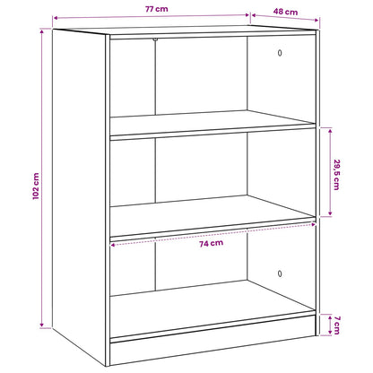 vidaXL Wardrobe Black oak 77 x 48 x 102 cm Engineered Wood