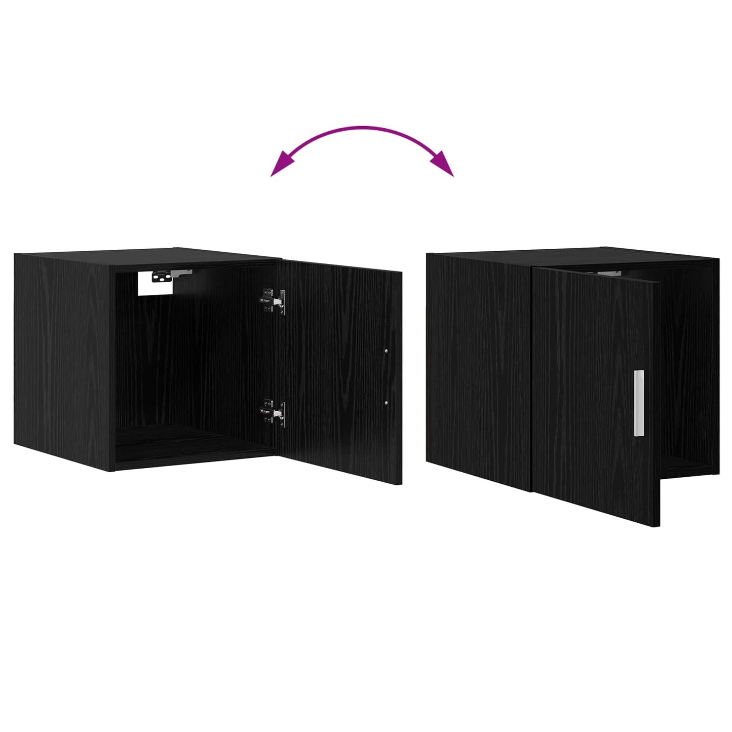 vidaXL Wall Cabinet Black Oak 40 x 42.5 x 40 cm Engineered Wood