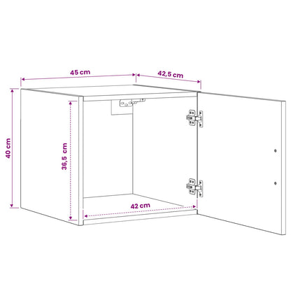 vidaXL Wall Cabinet Old Wood 45 x 42.5 x 40 cm Engineered Wood