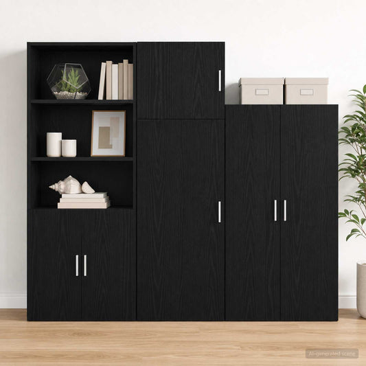 vidaXL Wall Cabinet Black Oak 45 x 42.5 x 40 cm Engineered Wood