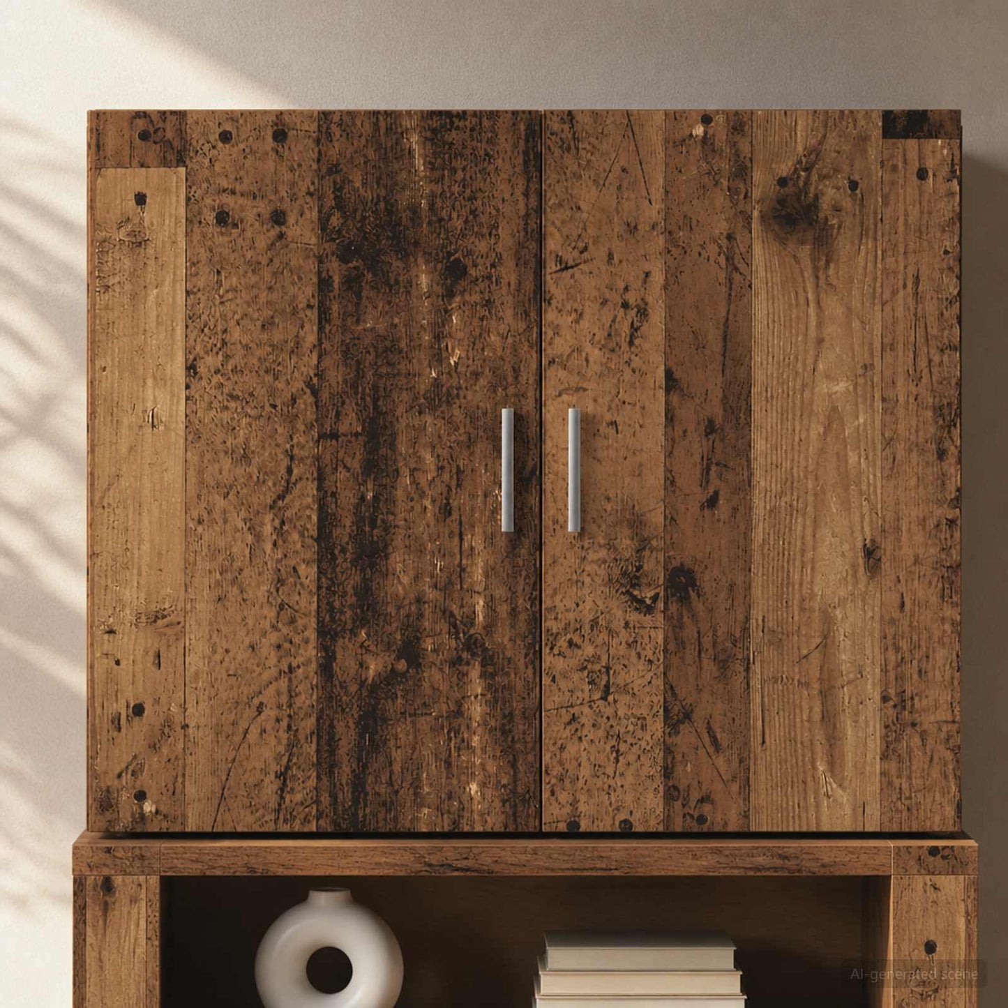 vidaXL Wall Cabinet Old Wood 80 x 42.5 x 64 cm Engineered Wood