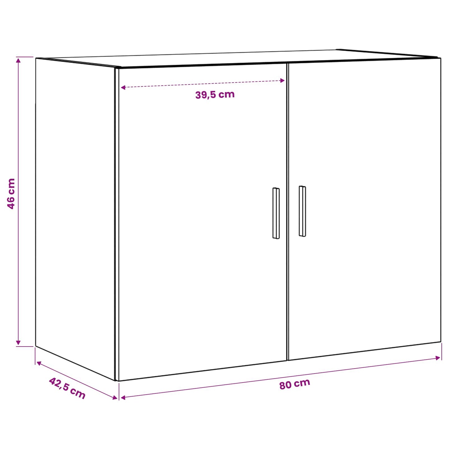 vidaXL Wall Cabinet Old Wood 80 x 42.5 x 64 cm Engineered Wood