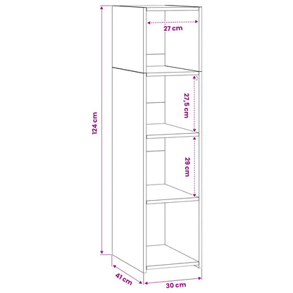 vidaXL Highboard Old Wood 30 x 41 x 124 cm Engineered Wood