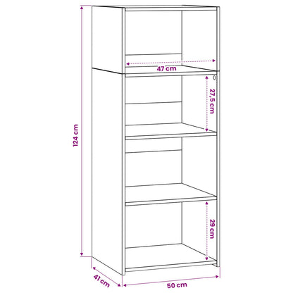 vidaXL Highboard Artisan Oak 50 x 41 x 124 cm Engineered Wood