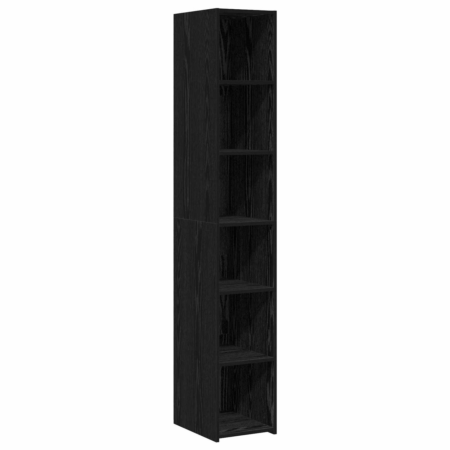vidaXL Highboard Black Oak 30 x 41 x 185 cm Engineered Wood