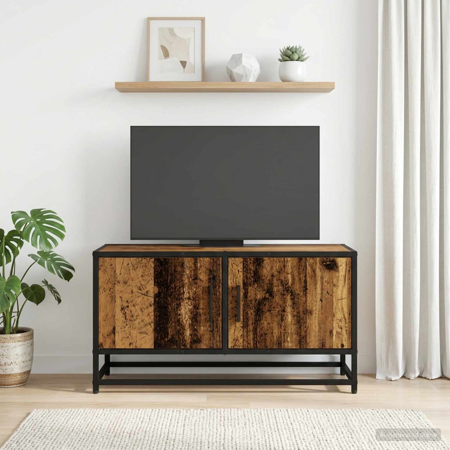 vidaXL TV Cabinet 80 x 34.5 x 40 cm Old Wood Engineered Wood
