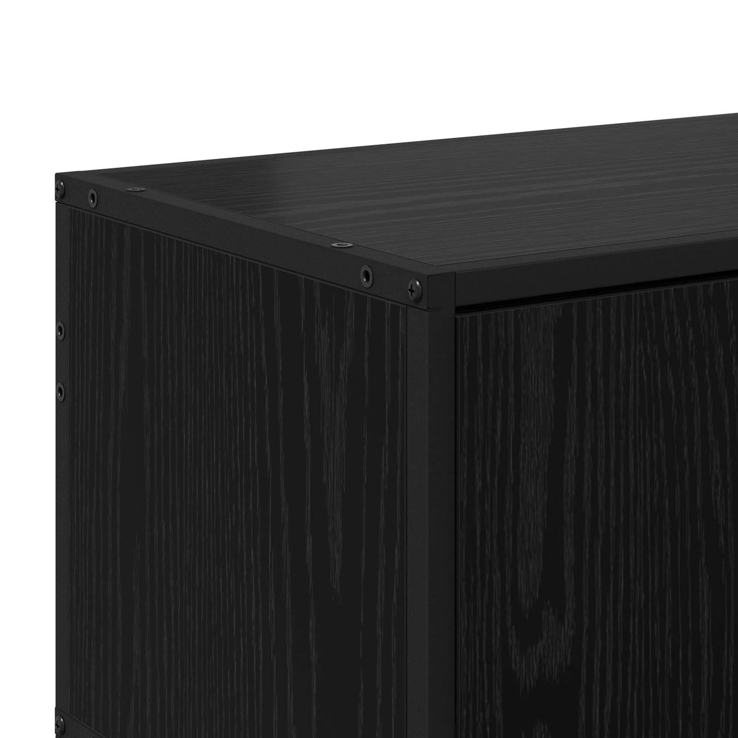 vidaXL TV Cabinet 80 x 34.5 x 40 cm Black Oak Engineered Wood