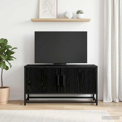 vidaXL TV Cabinet 80 x 34.5 x 40 cm Black Oak Engineered Wood