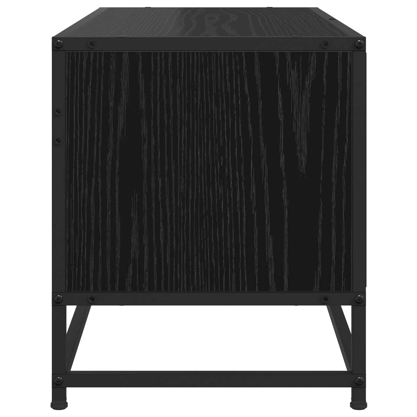 vidaXL TV Cabinet 80 x 34.5 x 40 cm Black Oak Engineered Wood