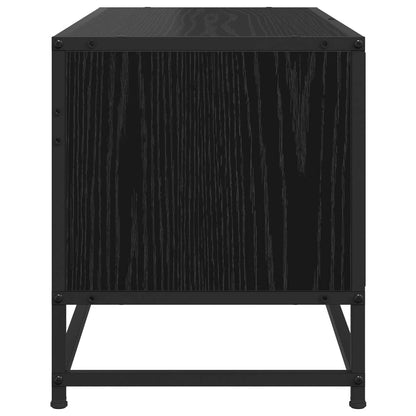 vidaXL TV Cabinet 80 x 34.5 x 40 cm Black Oak Engineered Wood