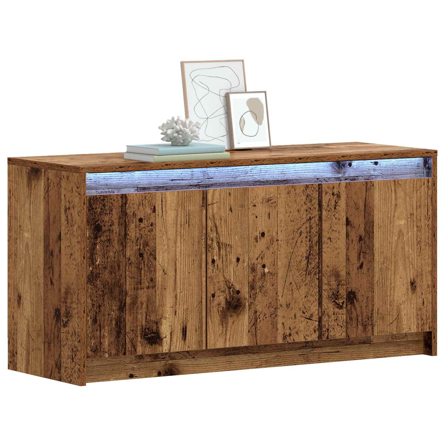 vidaXL TV Cabinet 100 x 34 x 50 cm Old Wood Engineered Wood