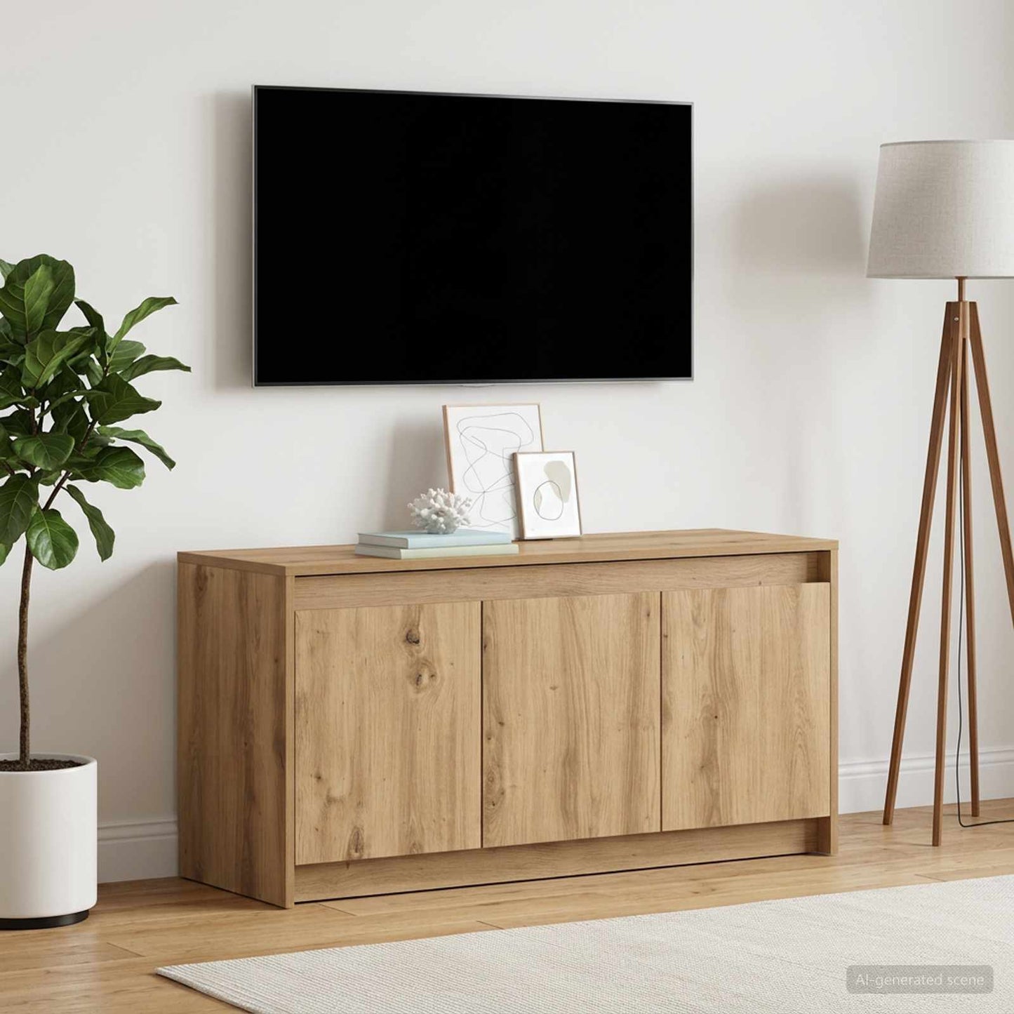 vidaXL TV Cabinet 100 x 34 x 50 cm Artisan Oak Engineered Wood