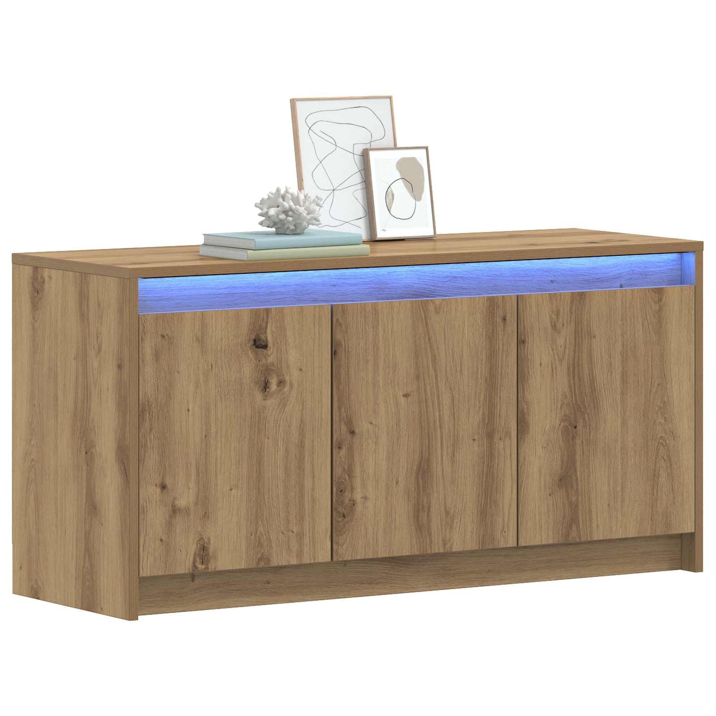 vidaXL TV Cabinet 100 x 34 x 50 cm Artisan Oak Engineered Wood