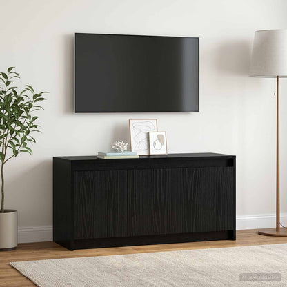 vidaXL TV Cabinet 100 x 34 x 50 cm Black Oak Engineered Wood