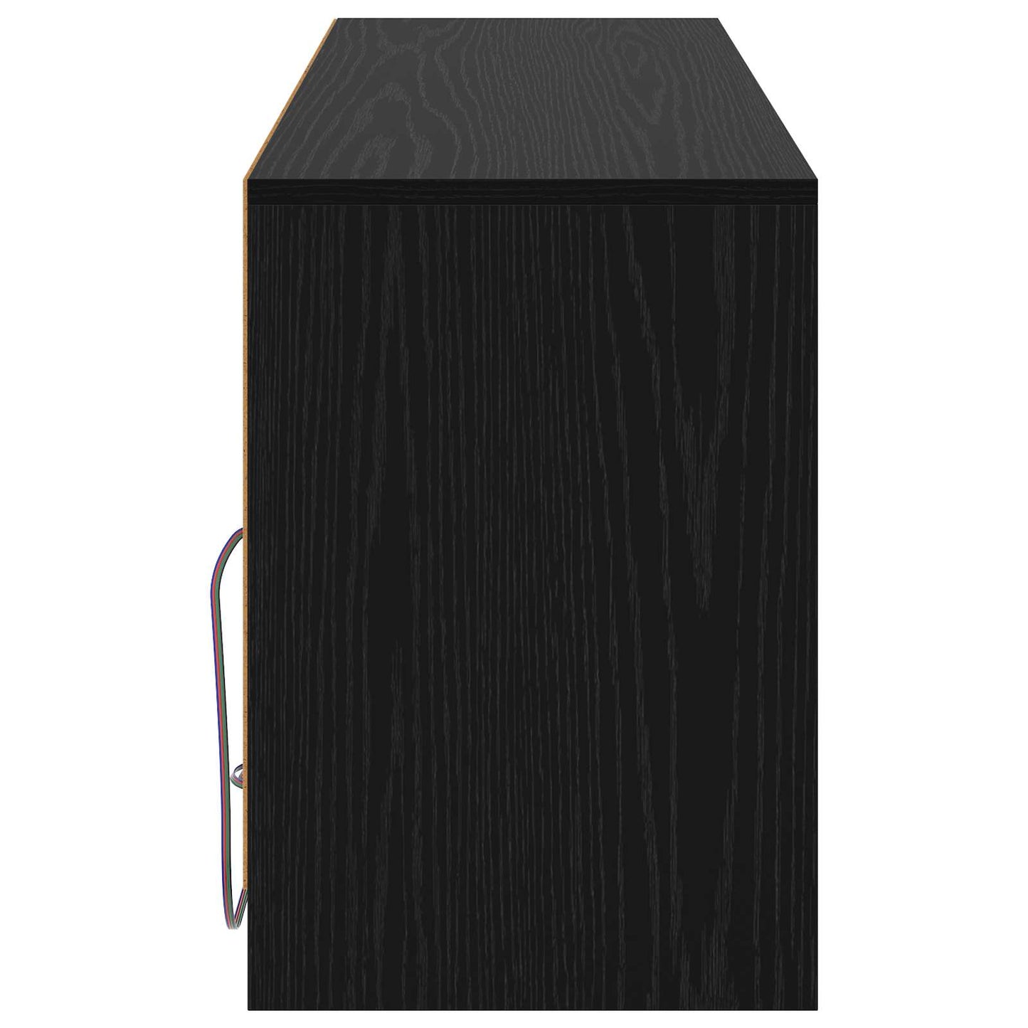 vidaXL TV Cabinet 100 x 34 x 50 cm Black Oak Engineered Wood