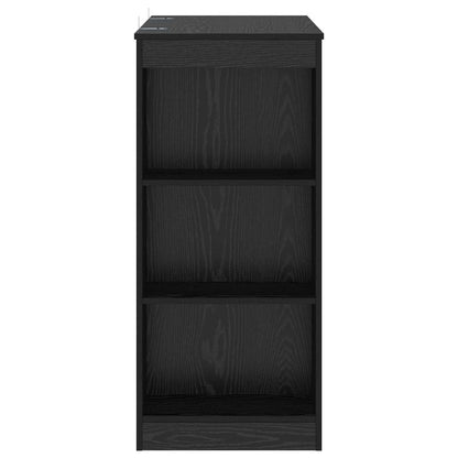 vidaXL Bar Table 95 x 47 x 103.5 cm Engineered Wood Black Oak