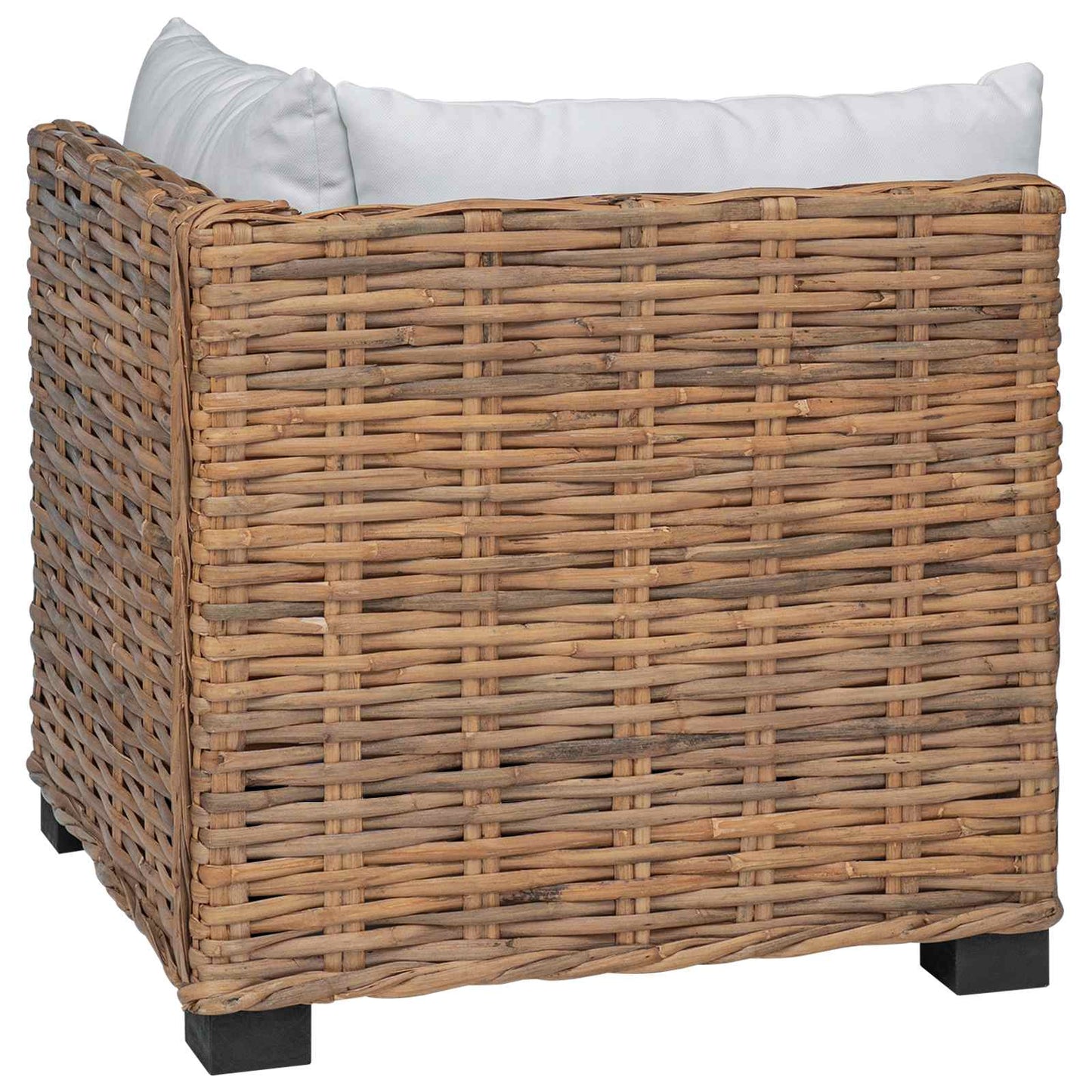 vidaXL Corner Sofa with Cushions GENDT Natural Rattan Natural