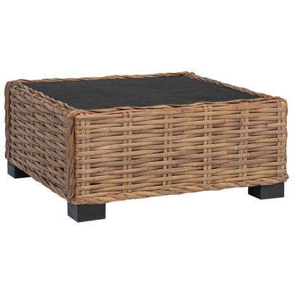 vidaXL Footrest with Cushion GENDT Natural Rattan Natural