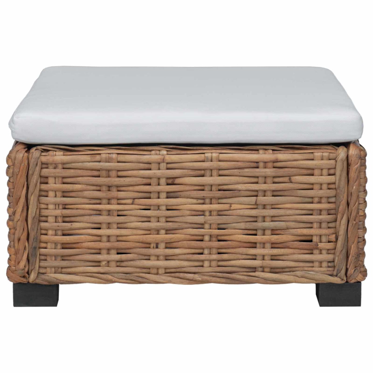 vidaXL Footrest with Cushion GENDT Natural Rattan Natural
