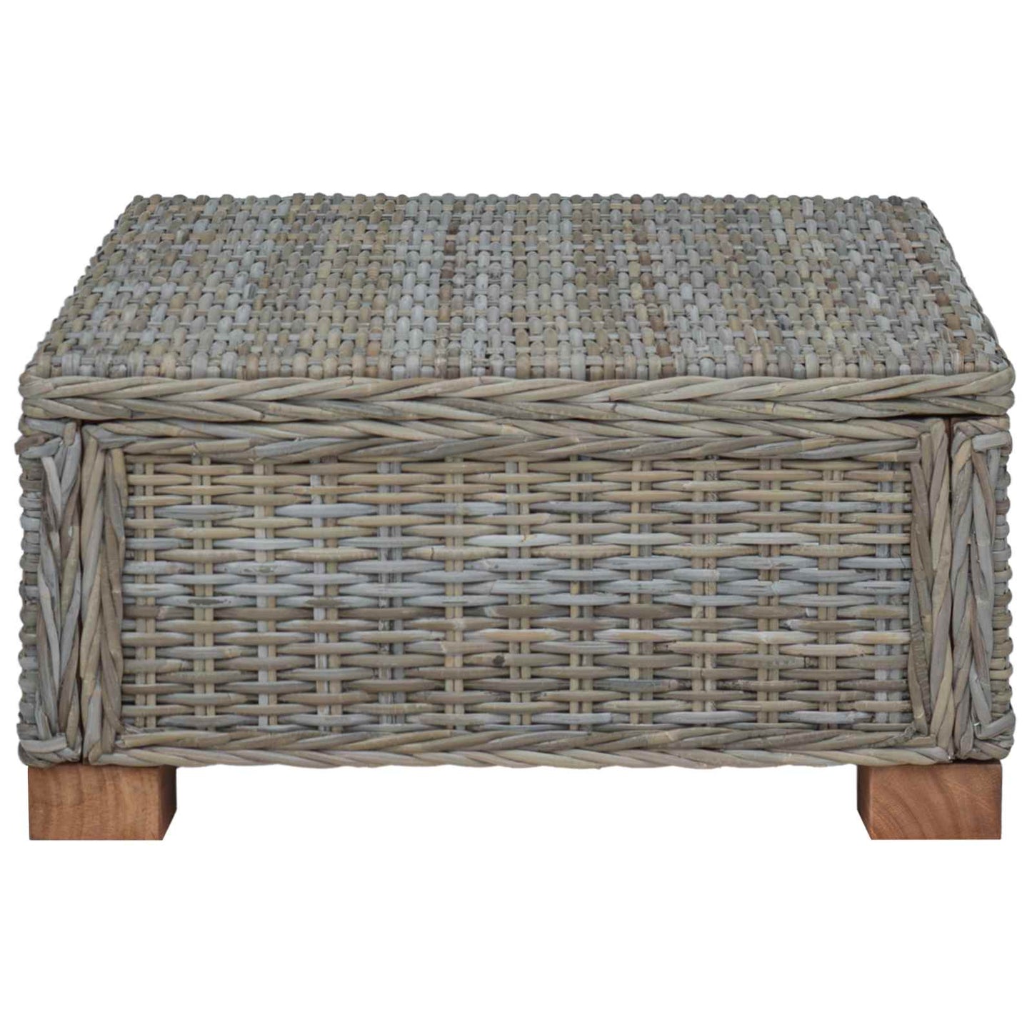 vidaXL Coffee Table GENDT Natural Rattan Kubu Grey 67 x 60 x 30 cm