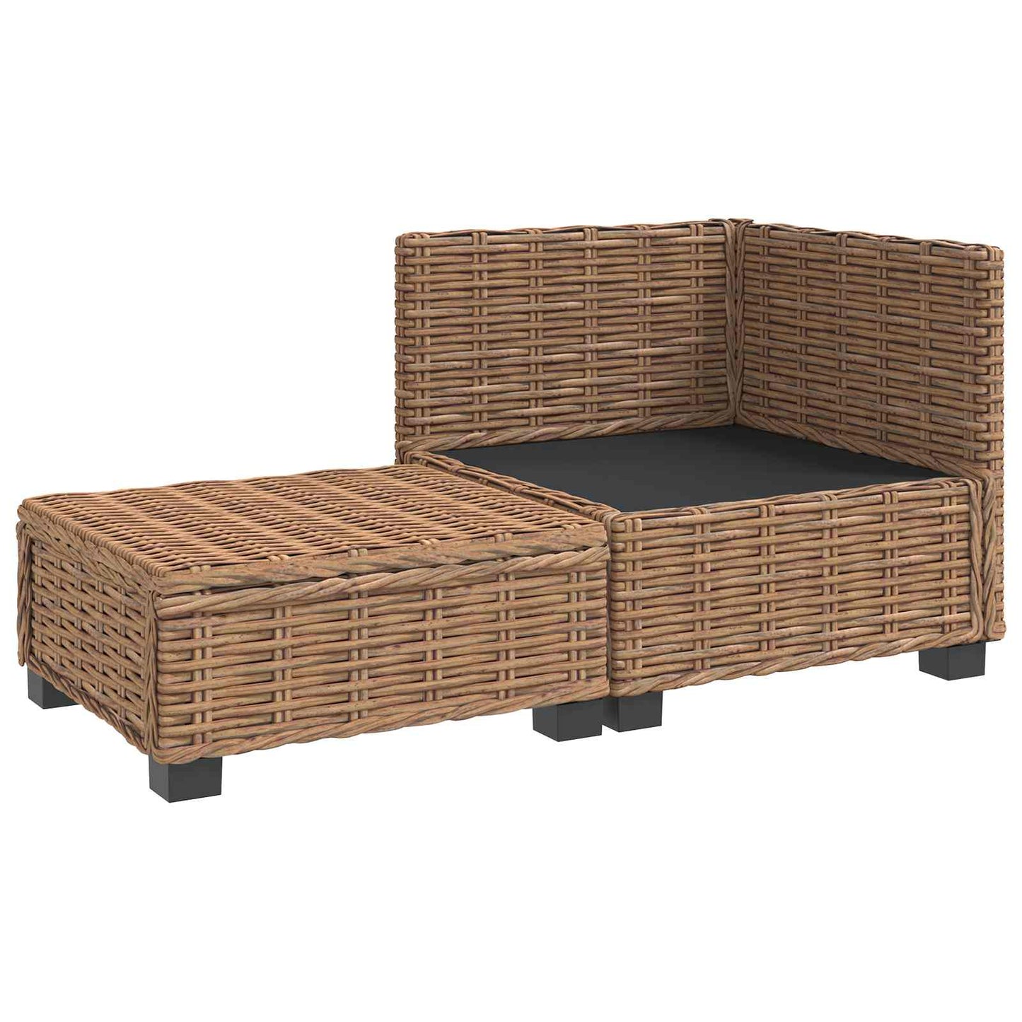 vidaXL 2 pcs Rattan Lounge Set with Cushions GENDT Natural Rattan