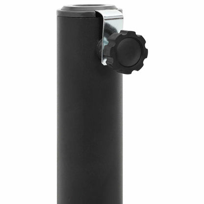 vidaXL Parasol Base Cross Frame Black Steel for 25–50 mm Pole