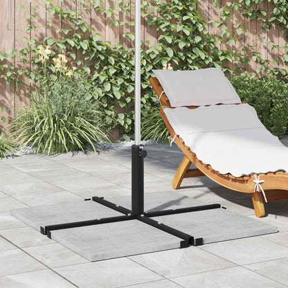 vidaXL Parasol Base Cross Frame Black Steel for 25–50 mm Pole