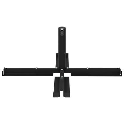 vidaXL Parasol Base Cross Frame Black Steel for 25–50 mm Pole