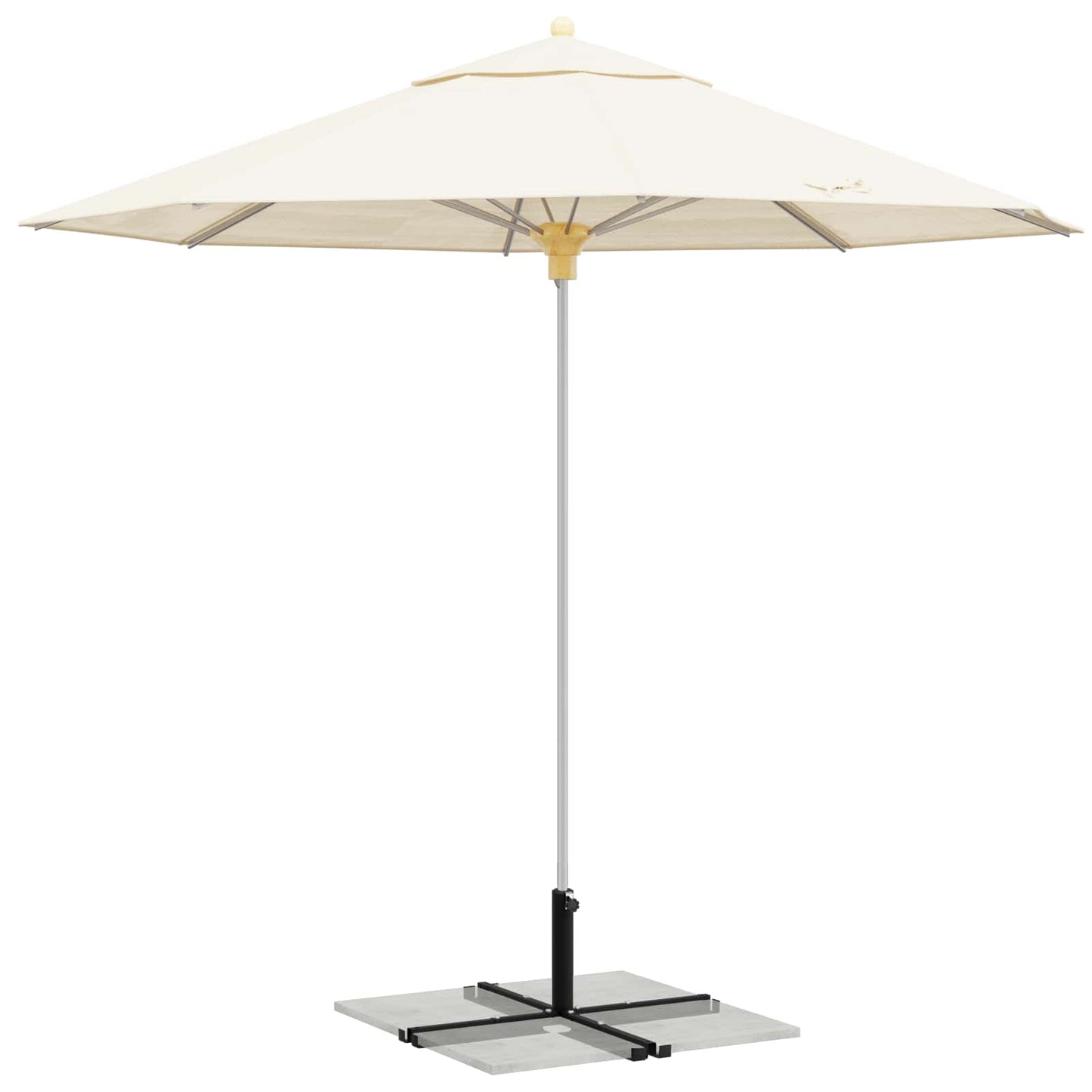 vidaXL Parasol Base Cross Frame Black Steel for 25–50 mm Pole