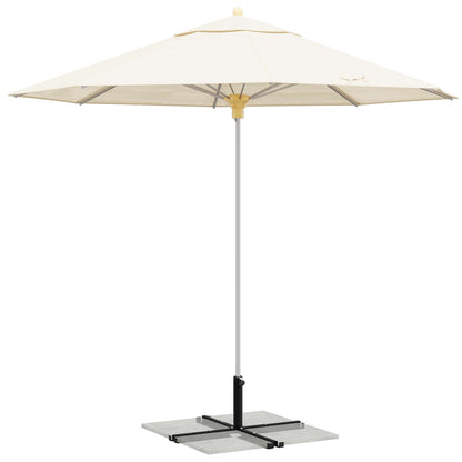 vidaXL Parasol Base Cross Frame Black Steel for 25–50 mm Pole