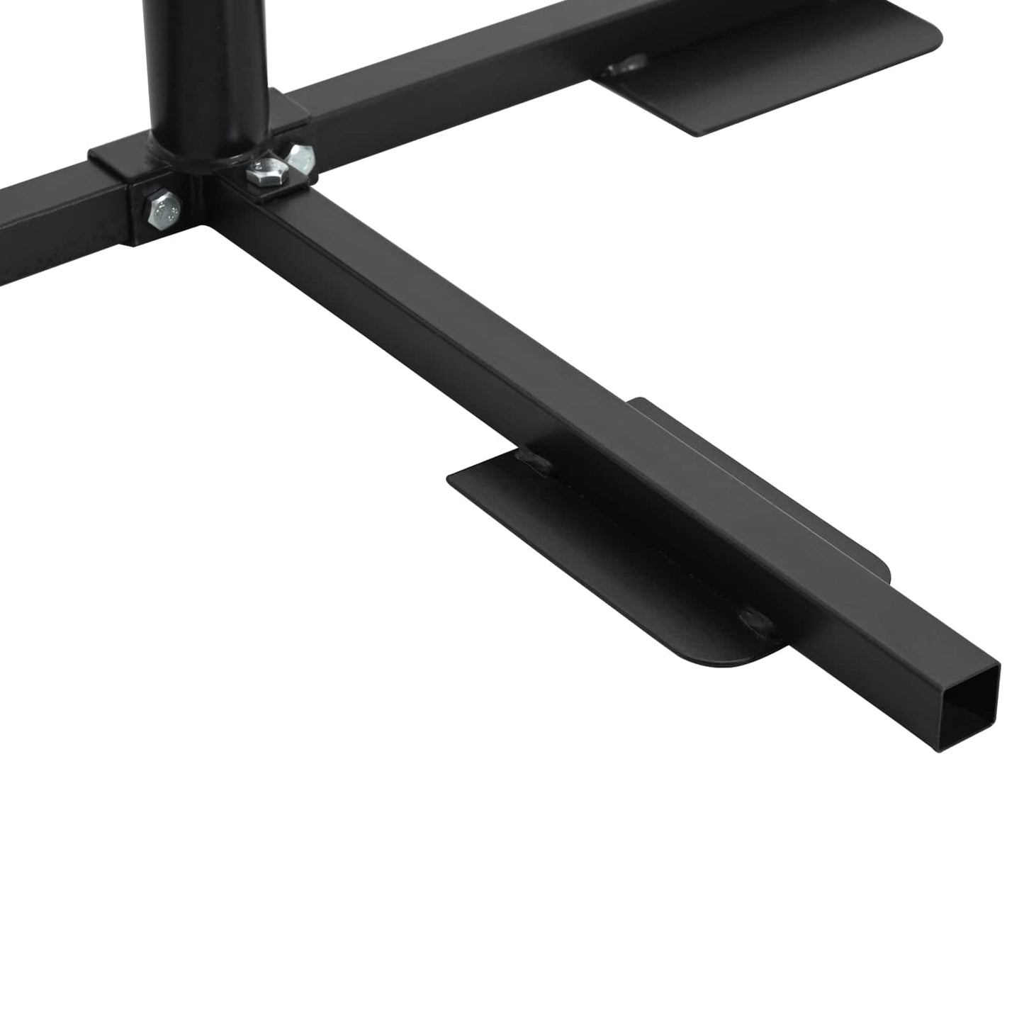 vidaXL Half Parasol Base Frame Black Steel for 32-38 mm Pole