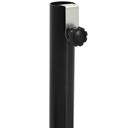 vidaXL Half Parasol Base Frame Black Steel for 32-38 mm Pole