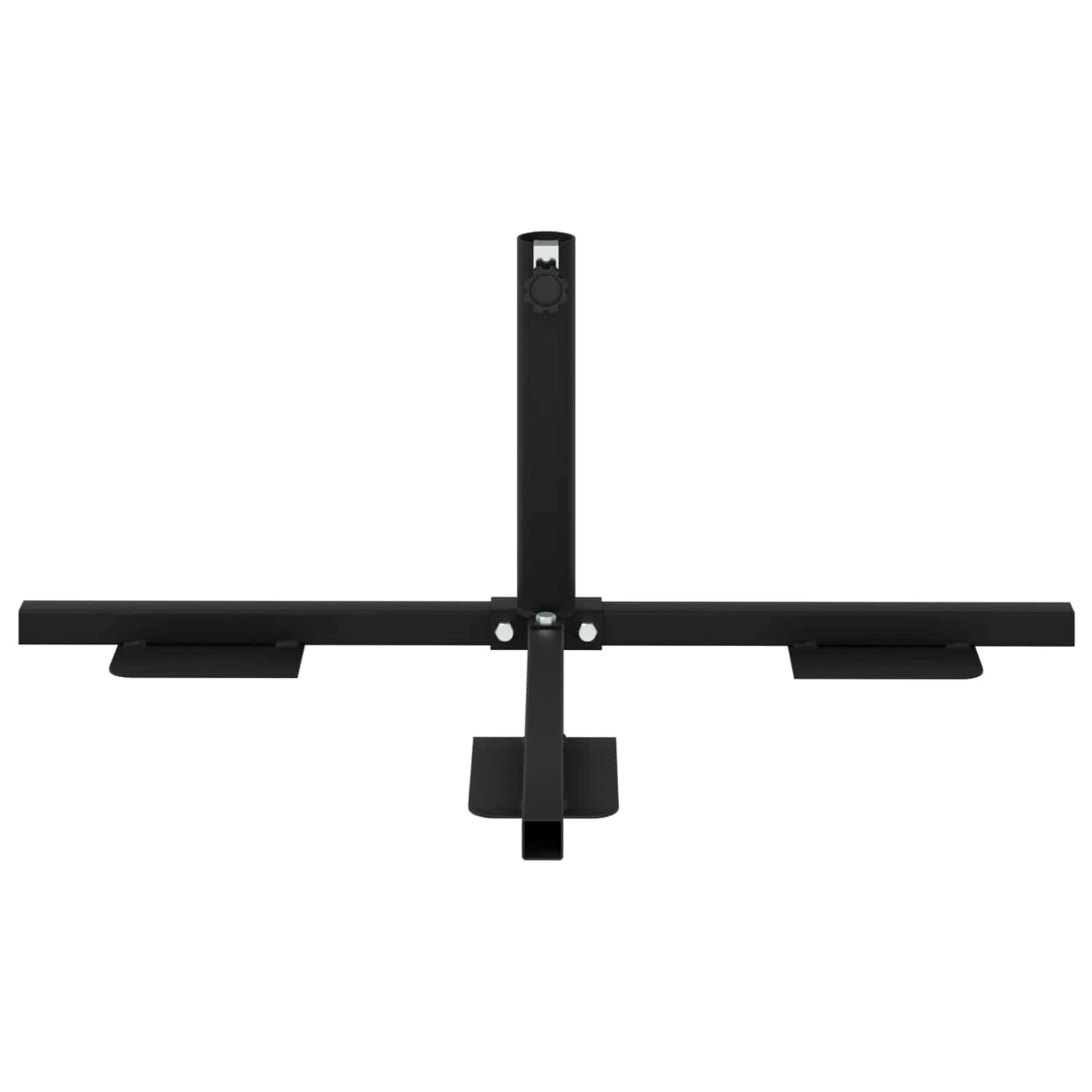 vidaXL Half Parasol Base Frame Black Steel for 32-38 mm Pole