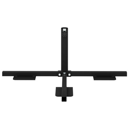 vidaXL Half Parasol Base Frame Black Steel for 32-38 mm Pole