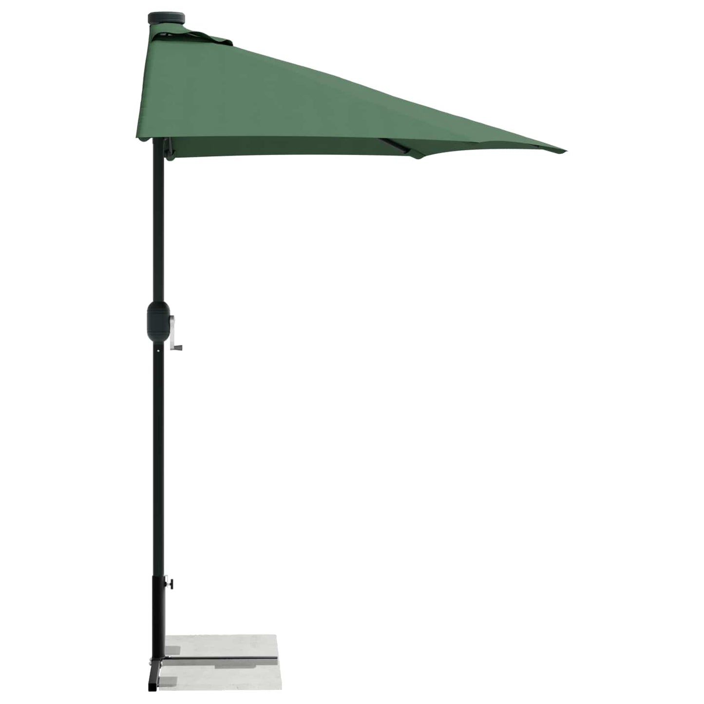 vidaXL Half Parasol Base Frame Black Steel for 32-38 mm Pole