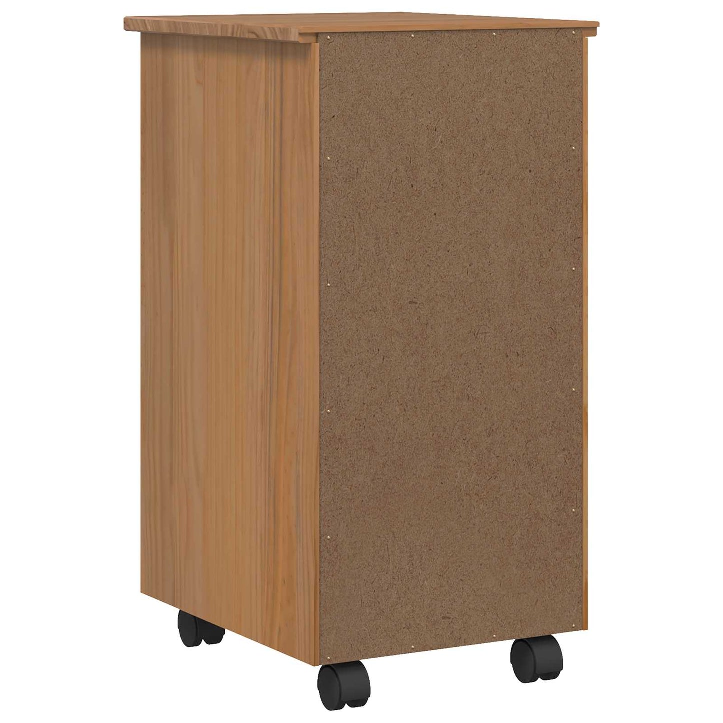 vidaXL Rolling Cabinet with Drawers CORONA Honey Brown