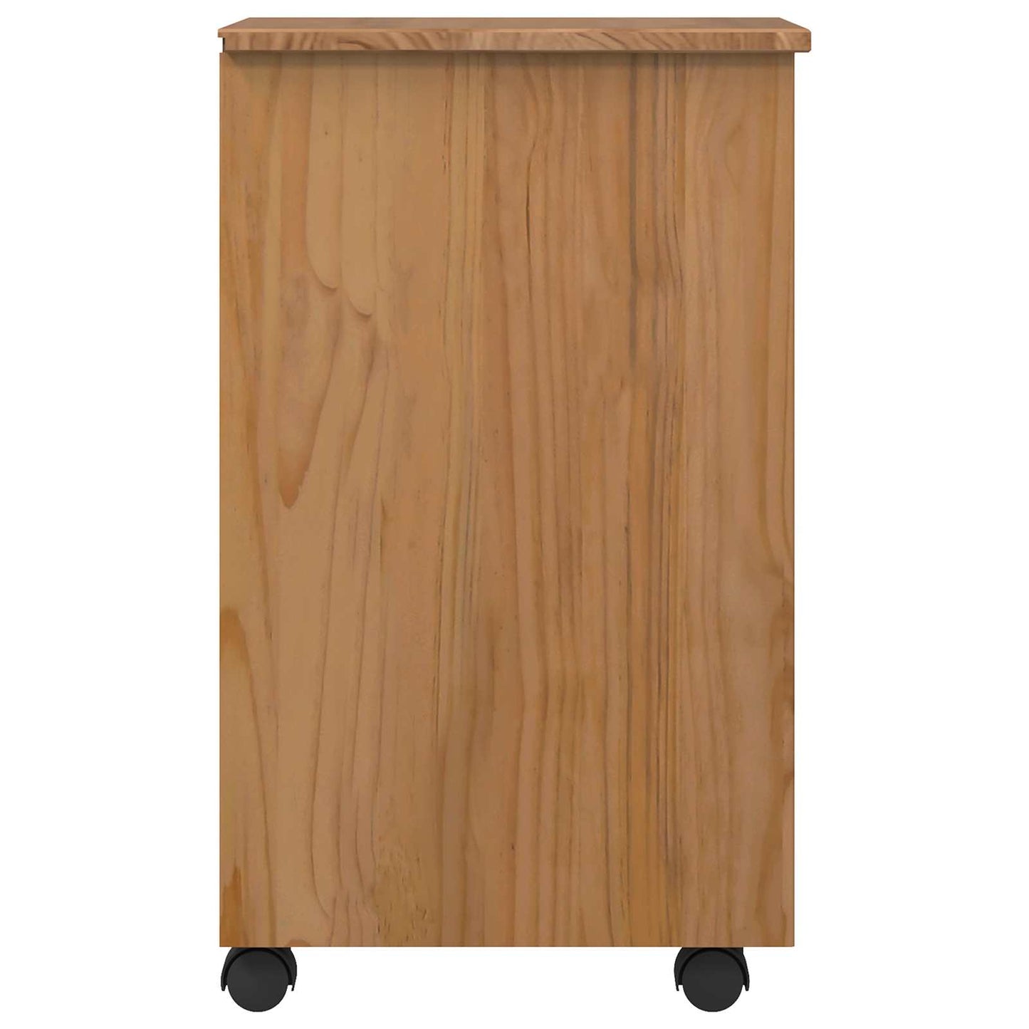 vidaXL Rolling Cabinet with Drawers CORONA Honey Brown