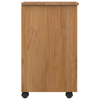 vidaXL Rolling Cabinet with Drawers CORONA Honey Brown
