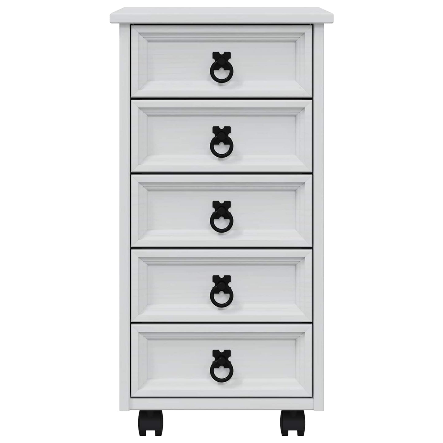 vidaXL Rolling Cabinet with Drawers CORONA White