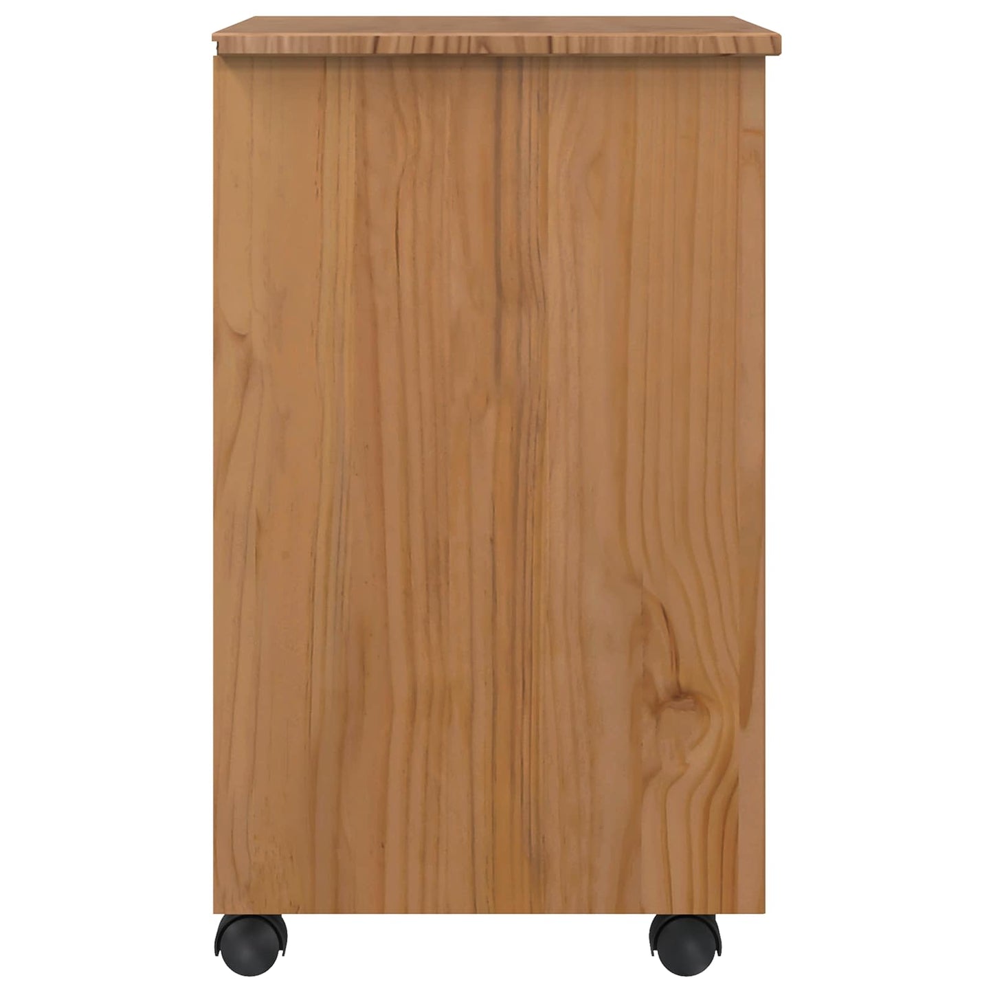 vidaXL Rolling Cabinet with Drawers CORONA Honey Brown