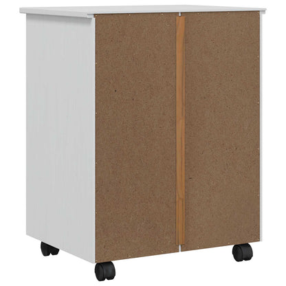 vidaXL Rolling Cabinet with Drawers CORONA White